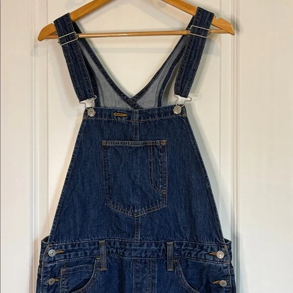 Levi's Dark Blue Denim Overalls with Striped Sweater - Picture 3 of 16